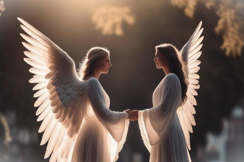 2人の天使の写真